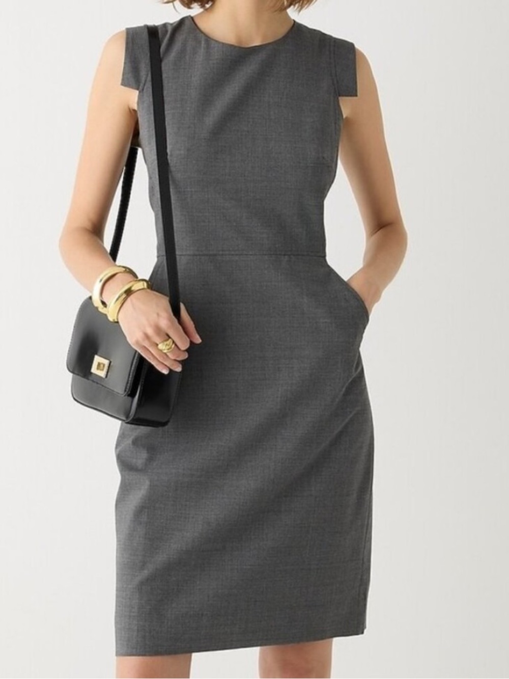 J.Crew Wool Grey Sheath Dress